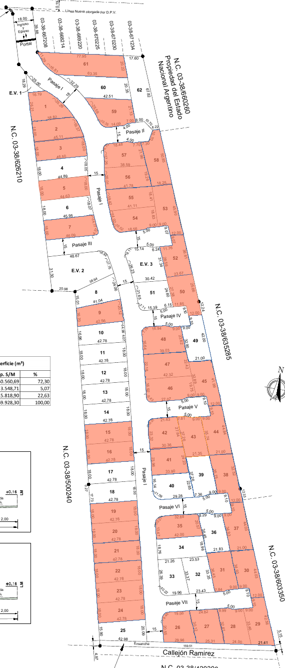 Plano del barrio Almaraz